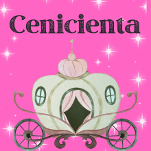 White pumpkin carriage on a pink background 